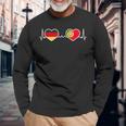 Deutschland Portugal Herz Liebe Herzlinie Langarmshirts Geschenke für alte Männer