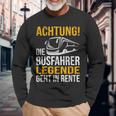 Die Busfahrer Legende Geht In Rente Ruhestand Pension Langarmshirts Geschenke für alte Männer