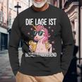 Die Lage Ist Besäufniserregend Saying Party Outfit Langarmshirts Geschenke für alte Männer