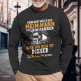 For Die Welt Ist Mein Mann Ein Lkfahrer Liebe Herz Langarmshirts Geschenke für alte Männer