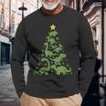 Dinosaur Christmas Tree Dino Trex Dinosaur Lover Christmas Long Sleeve T-Shirt Gifts for Old Men