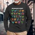 Dinosaur Types Alphabet A-Z Dino Abc T-Rex Dinosaur Langarmshirts Geschenke für alte Männer