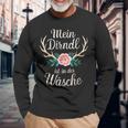 Dirndl Replacement Mein Dirndl Ist In Der Wäsche Langarmshirts Geschenke für alte Männer