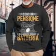 Divertente Il Mio Lavoro È Suonare La Batteria Batterista Maglietta a maniche lunghe Regalos para ancianos