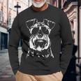 Divertente Nano Schnauzer Cool Occhiali Da Sole Cane Cani Maglietta a maniche lunghe Regalos para ancianos