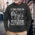 Divertente Segno Zodiacale Pesci Lover Segno Zodiacale Pesci Maglietta a maniche lunghe Regalos para ancianos