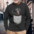Dobie Dobermann Pinscher Pocket Amante Tasca Sul Petto Maglietta a maniche lunghe Regalos para ancianos