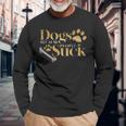 Dogs Because People Suck Pet Parent Paws Dog Long Sleeve T-Shirt Gifts for Old Men