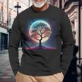 Donna Albero Dellaita Simbolo Albero Celtico Yggdrasil Con Collo A Maglietta a maniche lunghe Regalos para ancianos