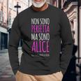 Donna Alice Regalo Divertente Compleanno Nome Con Collo A Maglietta a maniche lunghe Regalos para ancianos