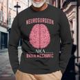 Donna Chirurgia Cerebrale Meccanico Del Cervello Neurochirurgo Tumore Cancro Con Collo A Maglietta a maniche lunghe Regalos para ancianos