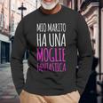 Donna Coppia Divertente Donna Moglie Fantastica Con Collo A Maglietta a maniche lunghe Regalos para ancianos