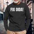 Donna Divertente – Fix Oida – A Dialetto Con Collo A Maglietta a maniche lunghe Regalos para ancianos