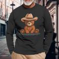 Donna Fantastico Costume Da Cappello Texano Con Divertente Orsacchiotto Con Collo A Maglietta a maniche lunghe Regalos para ancianos
