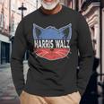 Donna Gatto Donna Per Kamala Harris Walz 2024 Retrointage Con Collo A Maglietta a maniche lunghe Regalos para ancianos