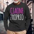 Donna Magliette Divertenti Ciaone Proprio Regalo Frasi Donna Con Collo A Maglietta a maniche lunghe Regalos para ancianos
