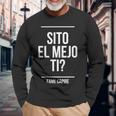 Donna Sito El Mejo Ti Fame Capire -Eneto Frase Divertente Con Collo A Maglietta a maniche lunghe Regalos para ancianos