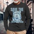 Donna Snow Leopards Animal Rights Activists Save The Snow Leopard Con Collo A Maglietta a maniche lunghe Regalos para ancianos