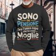 Donna Sono In Pensione Ora L'unico Capo Che Ho È Mia Moglie Con Collo A Maglietta a maniche lunghe Regalos para ancianos
