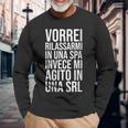Donnaorrei Rilassarmi In Una Spa Invece Mi Agito In Una Srl Spa Con Collo A Maglietta a maniche lunghe Regalos para ancianos