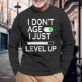 I Dont Age I Just Level Upideo Game Maglietta a maniche lunghe Regalos para ancianos