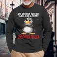 Du Denkst Ich Bin Klein Lieb Und Nett Cute Penguin Langarmshirts Geschenke für alte Männer