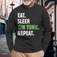 Eat Sleep Gin Tonic Repeat Per Gin Lover Maglietta a maniche lunghe Regalos para ancianos
