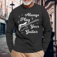El Guitarrista Que Dice Que La Guitarra Eléctrica Camiseta de manga larga Regalos para ancianos