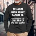 Electrician Electronics Engineer Electrical Engineering Langarmshirts Geschenke für alte Männer