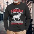 Equitazione Il Mio Cavallo Si Comporta Bene Cavallo Maglietta a maniche lunghe Regalos para ancianos