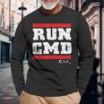 Esegui Cmd Programmatore Coder Computer Nerd Maglietta a maniche lunghe Regalos para ancianos