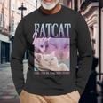 Fat Cat Kitten Thick Pet Cat Owner Langarmshirts Geschenke für alte Männer