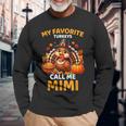 My Favorite Turkeys Call Me Mimi Thanksgiving Long Sleeve T-Shirt Gifts for Old Men