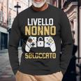 Festa Del Papà Livello Nonno Sbloccato Nonno Gaming Maglietta a maniche lunghe Regalos para ancianos
