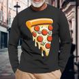 Fetta Di Pizza Cartone Animato Cibo Illustrazione Disegno Maglietta a maniche lunghe Regalos para ancianos