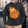 Fire Basketball Langarmshirts Geschenke für alte Männer