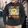 First Day Of School Vibes Back To School Teachers Students Long Sleeve T-Shirt Gifts for Old Men