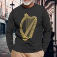 Flag Of Ireland Harp Flag Irish Harp Symbol Langarmshirts Geschenke für alte Männer