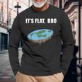 Flat Earth Die Erde Ist Flach Erde Disk Langarmshirts Geschenke für alte Männer