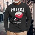 Football Jersey Polska Flag Poland Flags Football Jersey Langarmshirts Geschenke für alte Männer