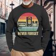 Never Forget Audio Cassette 70S 80S 90S Langarmshirts Geschenke für alte Männer