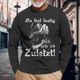 Biker Rocker Du Bist Lustig Dich Hole Ich Last Langarmshirts Geschenke für alte Männer