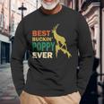 Fathers Day Hunting Best Buckin Poppy Ever Grandpa Long Sleeve T-Shirt Gifts for Old Men