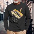 Nerd Retro Cassette Pencil Computer Old School Langarmshirts Geschenke für alte Männer