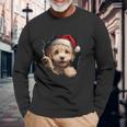 Poodle Dog Owner Dog Christmas Hat Langarmshirts Geschenke für alte Männer