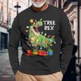 Tree Rex X-Mas Santa Tree Rex Christmas Tree Lights Maglietta a maniche lunghe Regalos para ancianos
