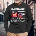 Garbage Force One Trump Maga Garbage Truck Long Sleeve T-Shirt Gifts for Old Men