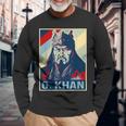 Gengis Khan Poster Imperatore Mongolo Maglietta a maniche lunghe Regalos para ancianos