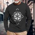 Geometria Sacra Metatron Hexagon Geometrico Pattern Maglietta a maniche lunghe Regalos para ancianos