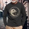 Geri & Freki Odin Wolvesiking Odin Wotan Germanic Moon Sun Maglietta a maniche lunghe Regalos para ancianos